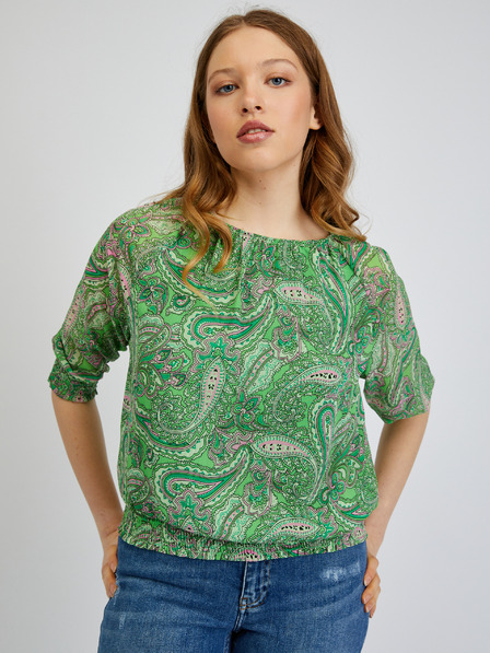 Orsay Zelena ženska vzorčasta bluza ORSAY