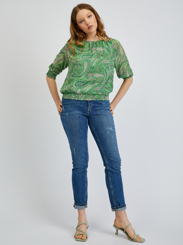 Orsay Zelena ženska vzorčasta bluza ORSAY