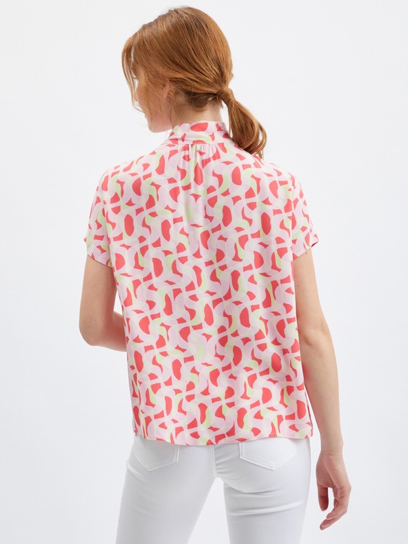 Orsay Rožnata ženska vzorčasta bluza ORSAY