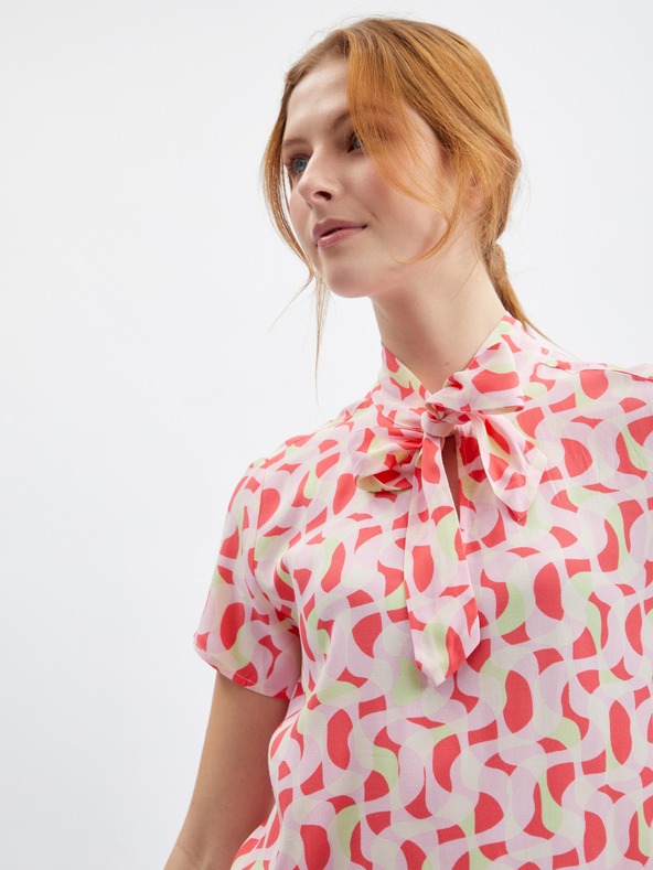 Orsay Rožnata ženska vzorčasta bluza ORSAY