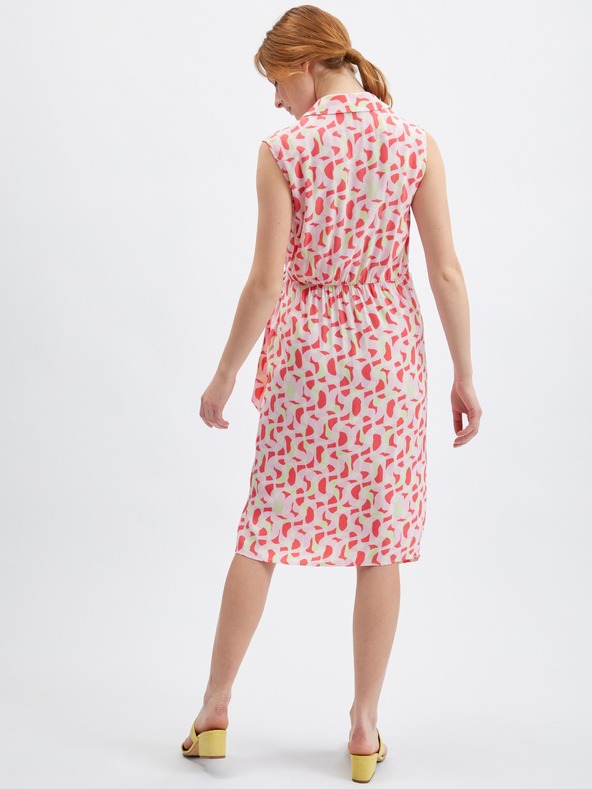 Orsay Rožnata ženska vzorčasta obleka ORSAY