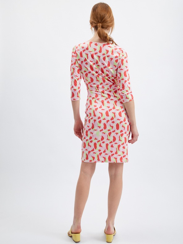 Orsay Rožnata ženska vzorčasta obleka ORSAY