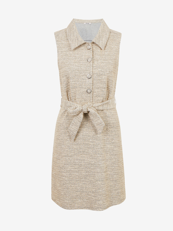 Orsay Svetlo rjava ženska progasta obleka ORSAY