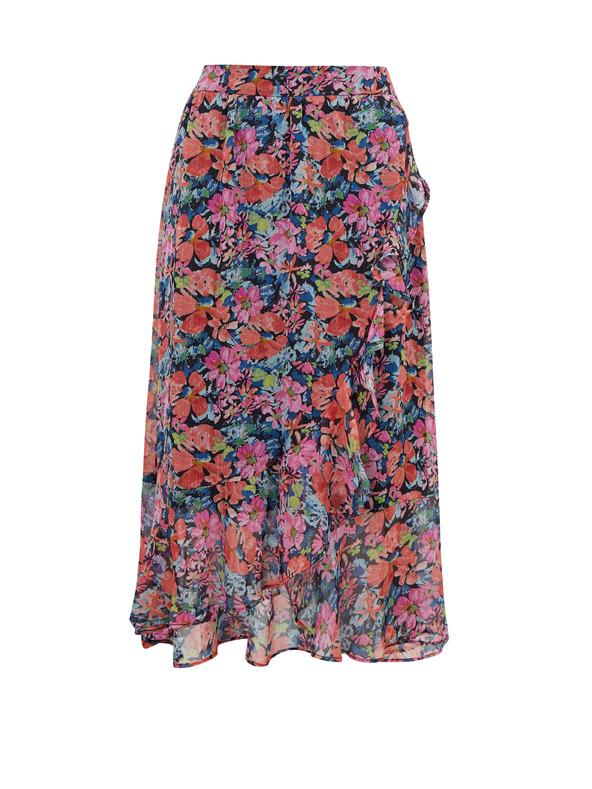 Orsay Rdeče-črno žensko cvetlično krilo ORSAY