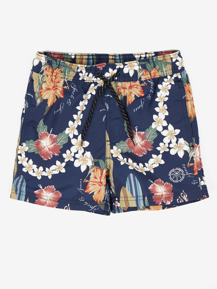 Jack & Jones Temno modre deške vzorčaste kopalke Jack & Jones Fiji