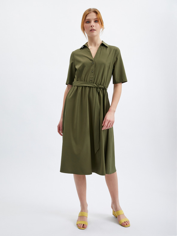 Orsay Kaki ženska obleka ORSAY