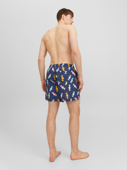 Jack & Jones Temno modre moške vzorčaste kopalke Jack & Jones Fiji