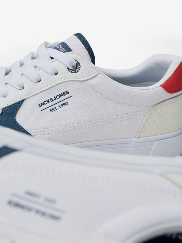 Jack & Jones Bele moške športne copate s semišnimi detajli Jack & Jones Uston