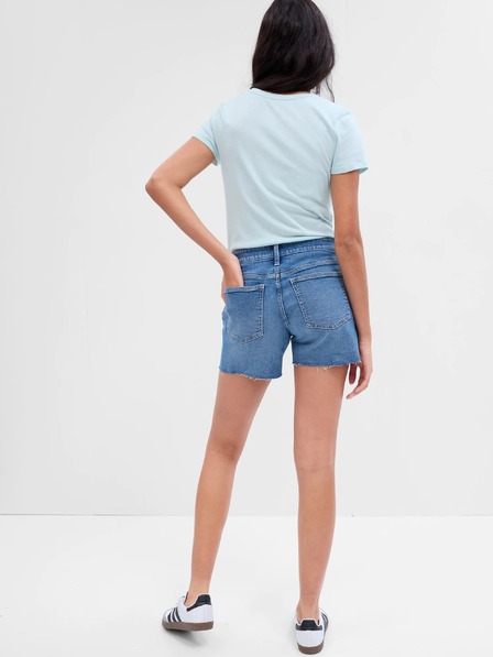 GAP Džínsové kraťasy Mid Rise Distressed GAP