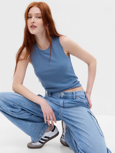GAP Krátky crop top na ramienka GAP