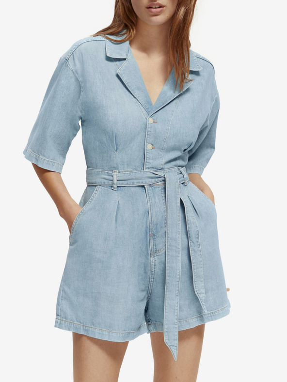 Scotch & Soda Svetlo modra ženska jeans kombinezona Scotch & Soda