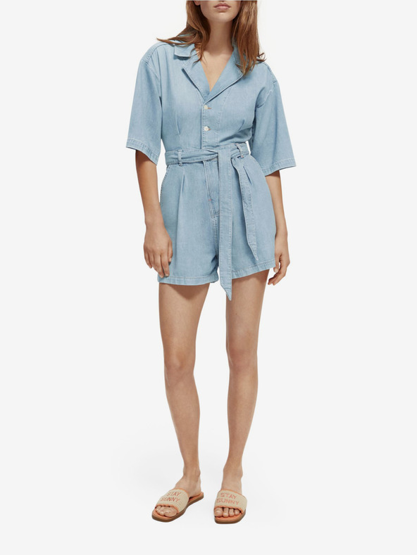 Scotch & Soda Svetlo modra ženska jeans kombinezona Scotch & Soda