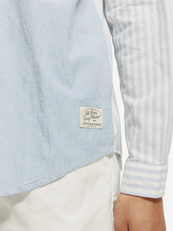 Scotch & Soda Modro-bela moška črtasta majica Scotch & Soda