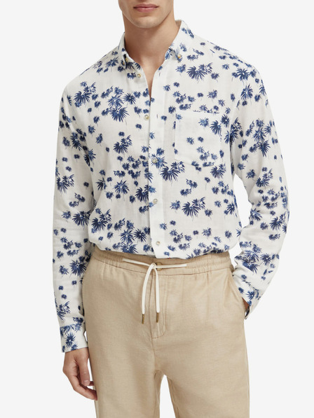 Scotch & Soda Bela moška cvetlična majica Scotch & Soda