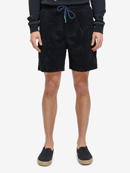 Scotch & Soda Temno modre moške kratke hlače z vzorcem Scotch & Soda