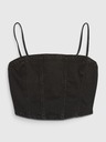 GAP Džínsový korzetový crop top GAP