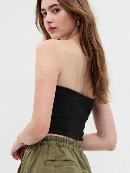 GAP Crop top brez naramnic GAP