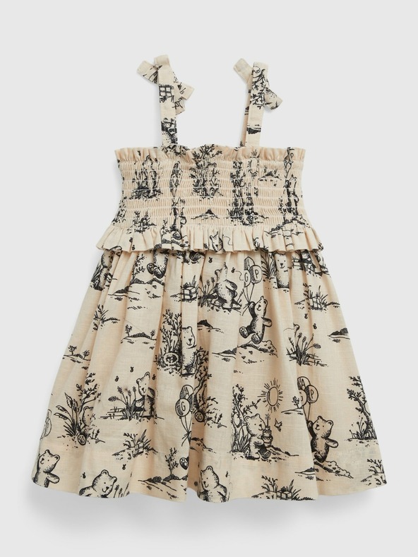 GAP Detské ľanové šaty s klobúkom GAP