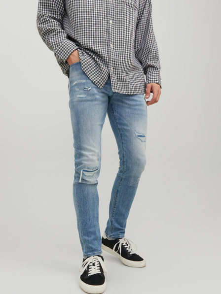 Jack & Jones Modre moške kavbojke tankega kroja Jack & Jones Glenn