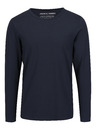 Jack & Jones Jack & Jones Basic Temno modra moška majica z dolgimi rokavi