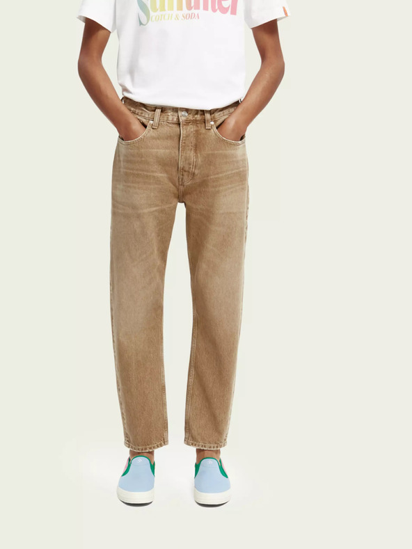 Scotch & Soda bež moške kavbojke ravnega kroja Scotch & Soda