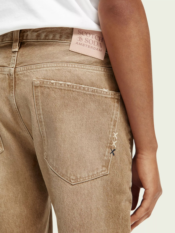 Scotch & Soda bež moške kavbojke ravnega kroja Scotch & Soda