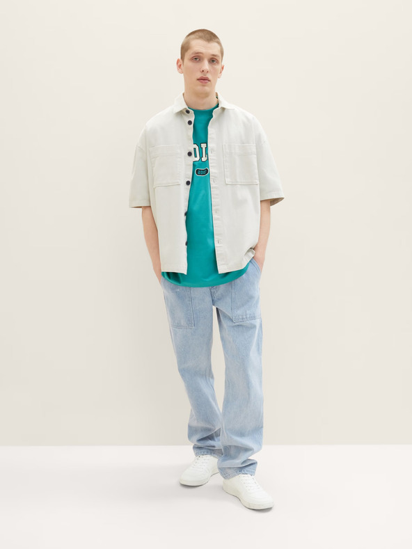 Tom Tailor Denim Turkizna moška majica Tom Tailor Denim