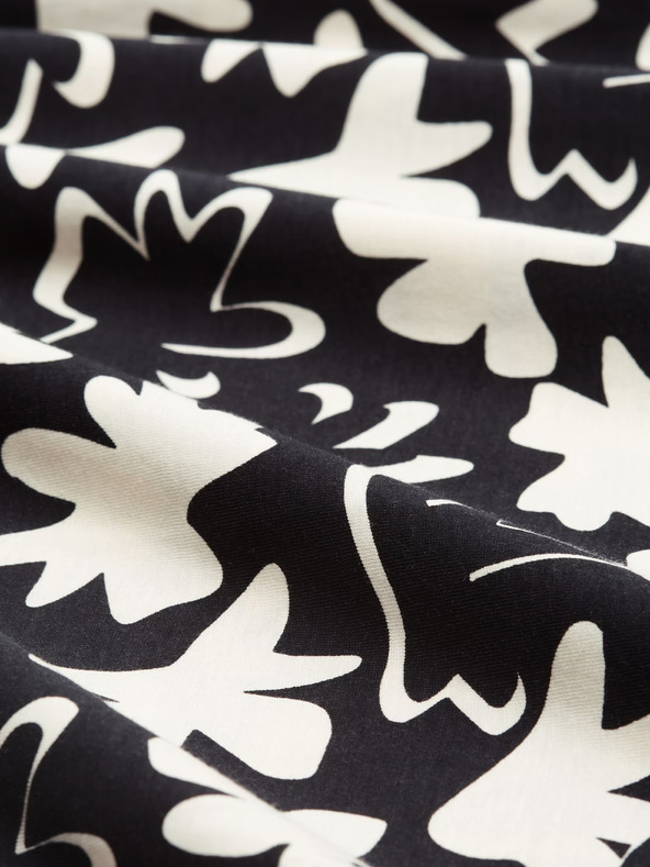 Tom Tailor Denim Bela in črna moška majica z vzorcem Tom Tailor Denim