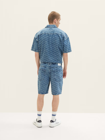 Tom Tailor Denim Modre moške kratke hlače iz džinsa z vzorcem Tom Tailor Denim