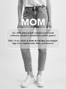 Pieces Modre ženske raztrgane kavbojke mom fit Pieces Kesia