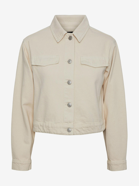 Pieces Kremasta ženska džins jakna Pieces Tessie