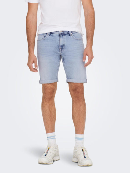 ONLY & SONS Svetlomodre moške kratke hlače iz džinsa ONLY & SONS Ply