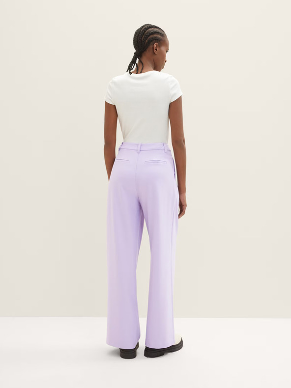 Tom Tailor Denim Svetlo vijolične ženske hlače širokega kroja Tom Tailor Denim