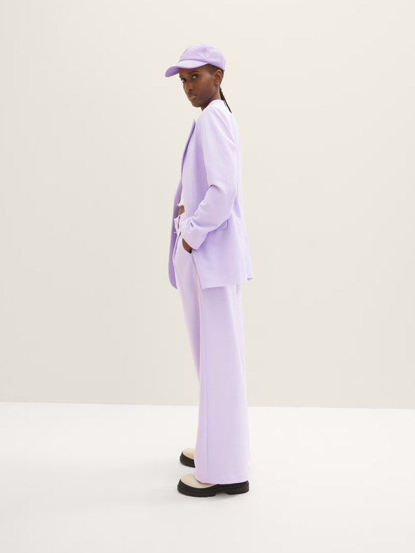 Tom Tailor Denim Svetlo vijolične ženske hlače širokega kroja Tom Tailor Denim