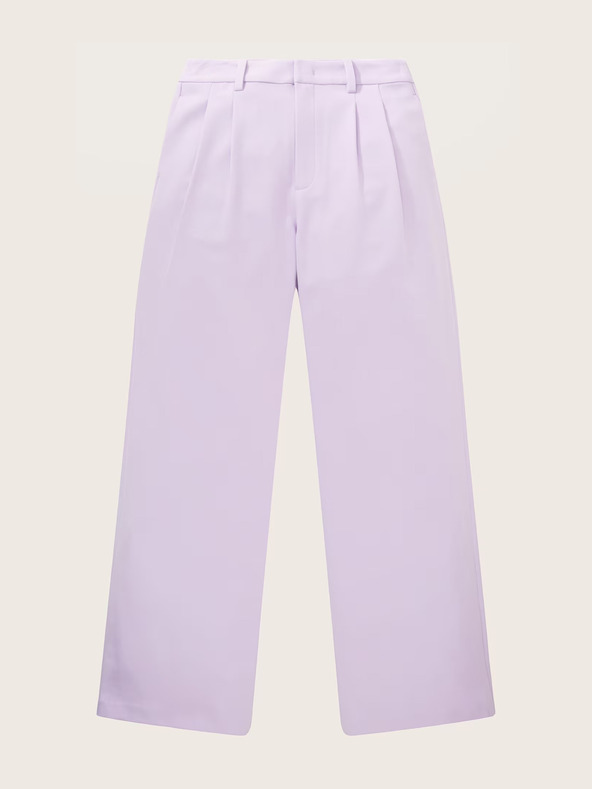 Tom Tailor Denim Svetlo vijolične ženske hlače širokega kroja Tom Tailor Denim