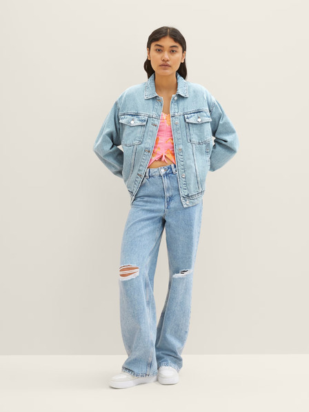 Tom Tailor Denim Svetlomodre ženske kavbojke širokega kroja Tom Tailor Denim