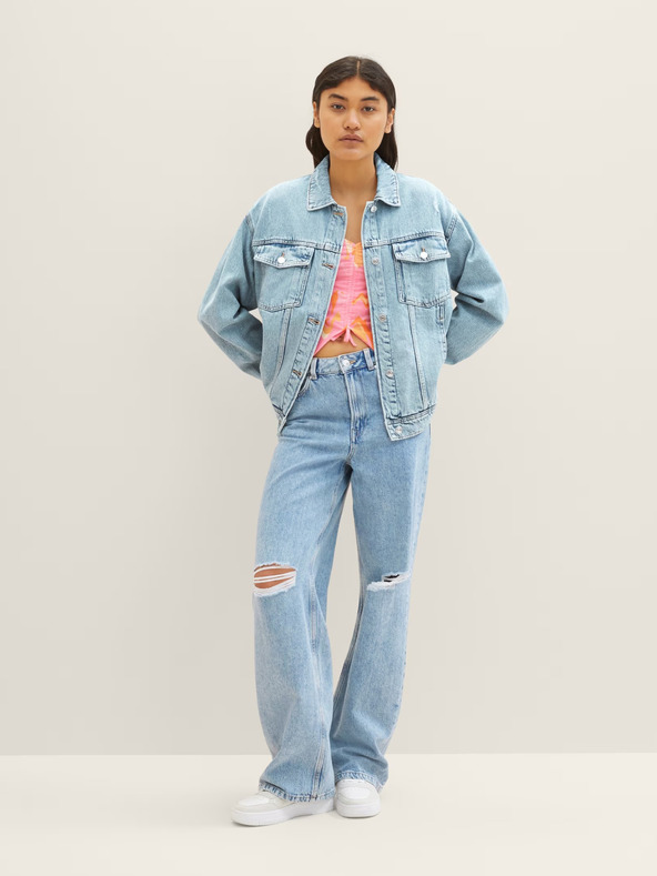 Tom Tailor Denim Svetlomodre ženske kavbojke širokega kroja Tom Tailor Denim