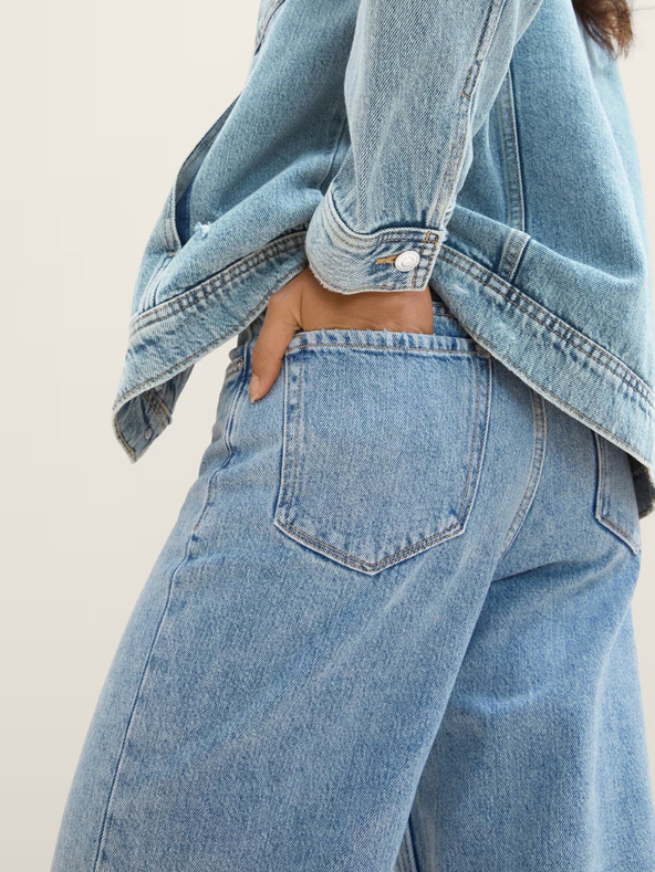 Tom Tailor Denim Svetlomodre ženske kavbojke širokega kroja Tom Tailor Denim