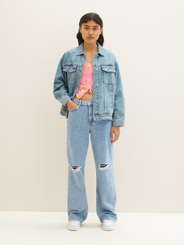 Tom Tailor Denim Svetlomodre ženske kavbojke širokega kroja Tom Tailor Denim