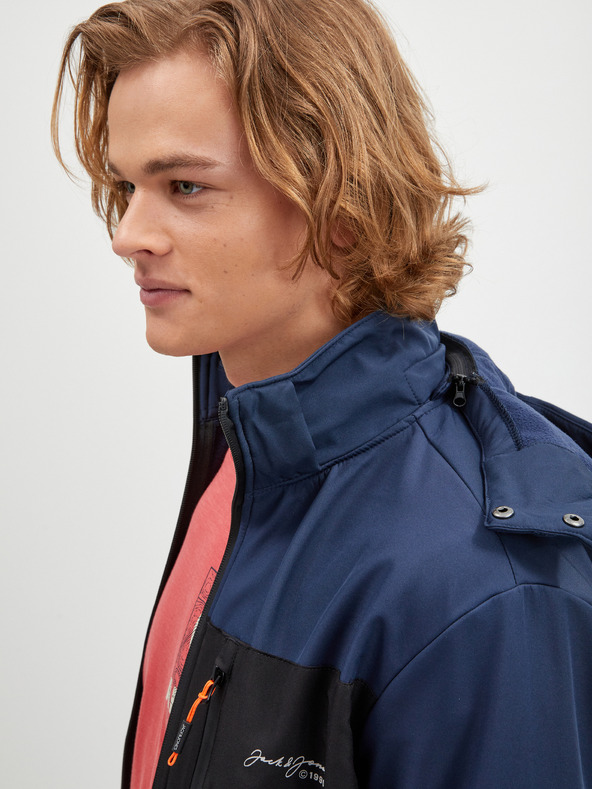 Jack & Jones Temno modra moška lahka jakna s kapuco Jack & Jones Tyson