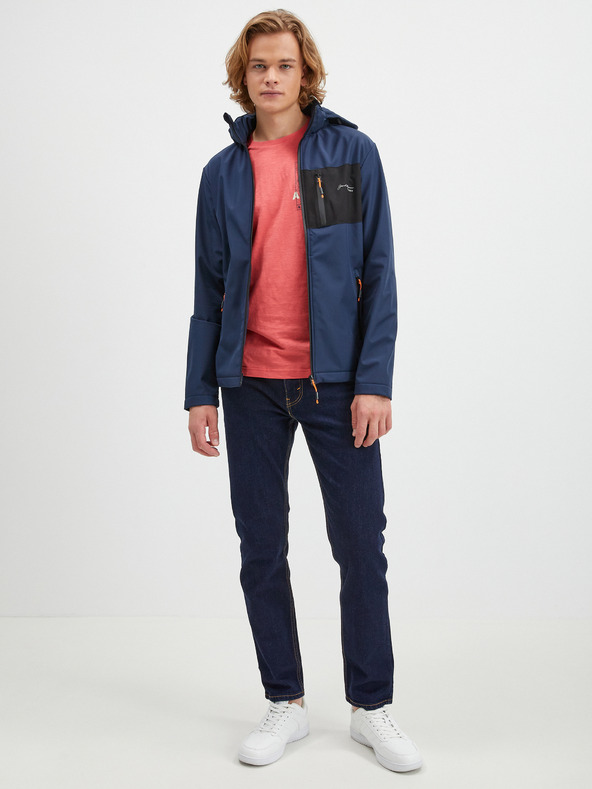 Jack & Jones Temno modra moška lahka jakna s kapuco Jack & Jones Tyson