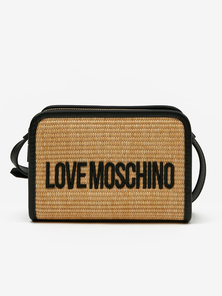 Love Moschino Svetlo rjava ženska torbica s križem Love Moschino