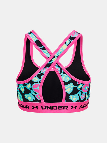 Under Armour Dekliški nedrček Under Armour G Crossback Mid Printed-BLK