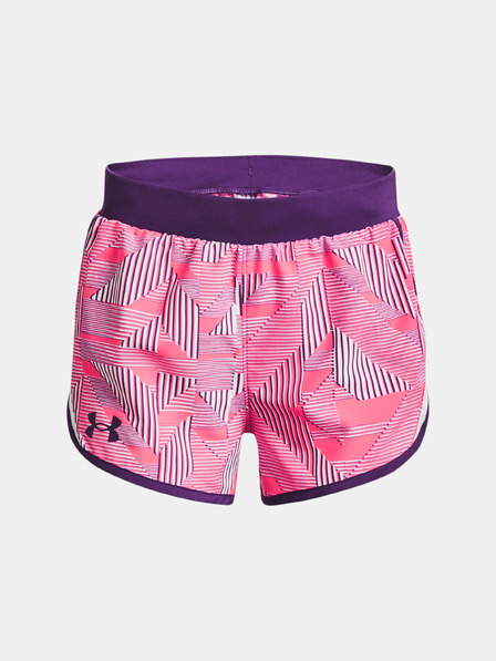 Under Armour Dekliške kratke hlače Under Armour UA Fly By Printed Short -PNK