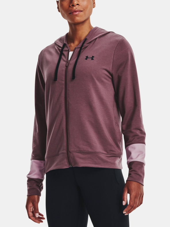 Under Armour Ženski pulover Under Armour Rival Terry CB FZ Hoodie