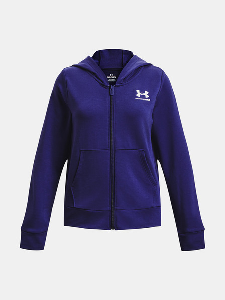 Under Armour Dekliški pulover Under Armour UA Rival Terry FZ Hoodie-BLK