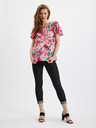 Orsay Rožnata ženska cvetlična bluza ORSAY