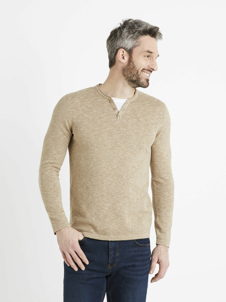 Celio Bež moški pulover Celio Delano