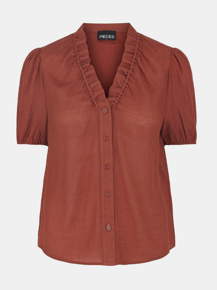 Pieces Rjava bluza Pieces Lynwen