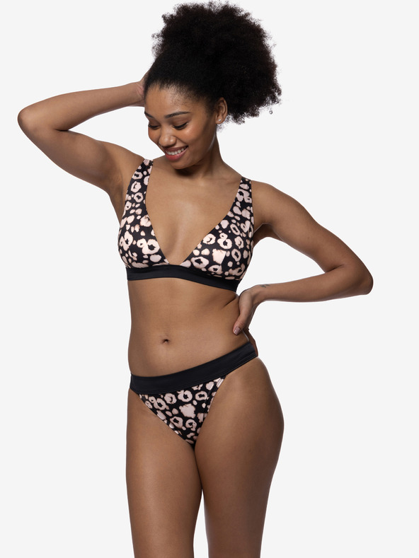 DORINA Rožnato-črni vzorčasti zgornji del ženskih kopalk DORINA Lagos